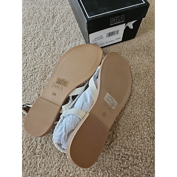 MIA Vaeda Womens Bone Sandal Braided Strappy Size 10 US Off-white NEW $49 - Picture 8 of 8